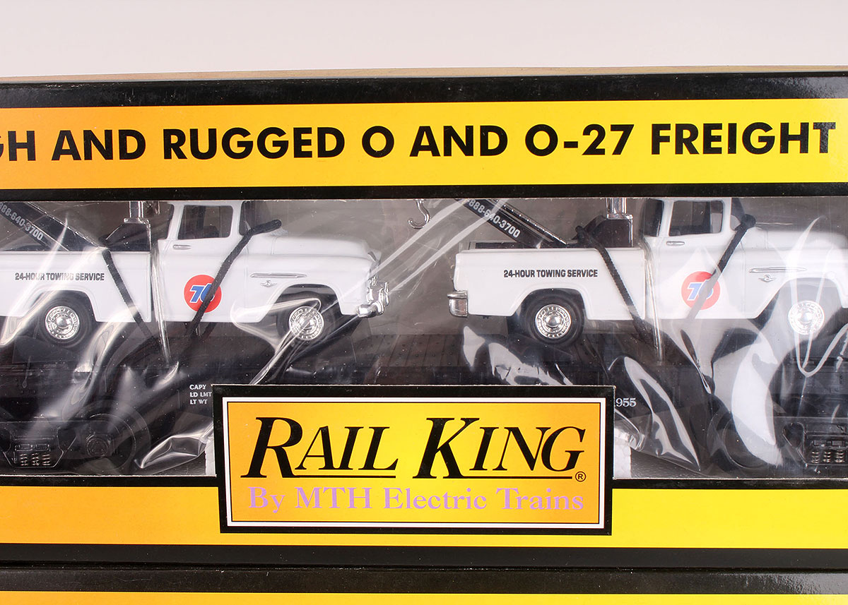 MTH Rail King Flat Cars with Classic Utility Vehicles
