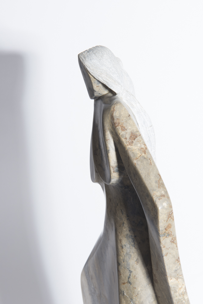 Randall Beyale Alabaster Sculpture of Female Figure