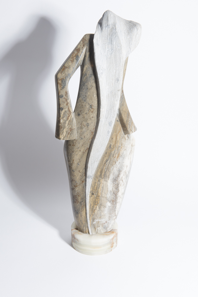 Randall Beyale Alabaster Sculpture of Female Figure