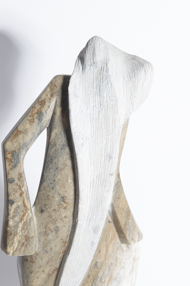 Randall Beyale Alabaster Sculpture of Female Figure