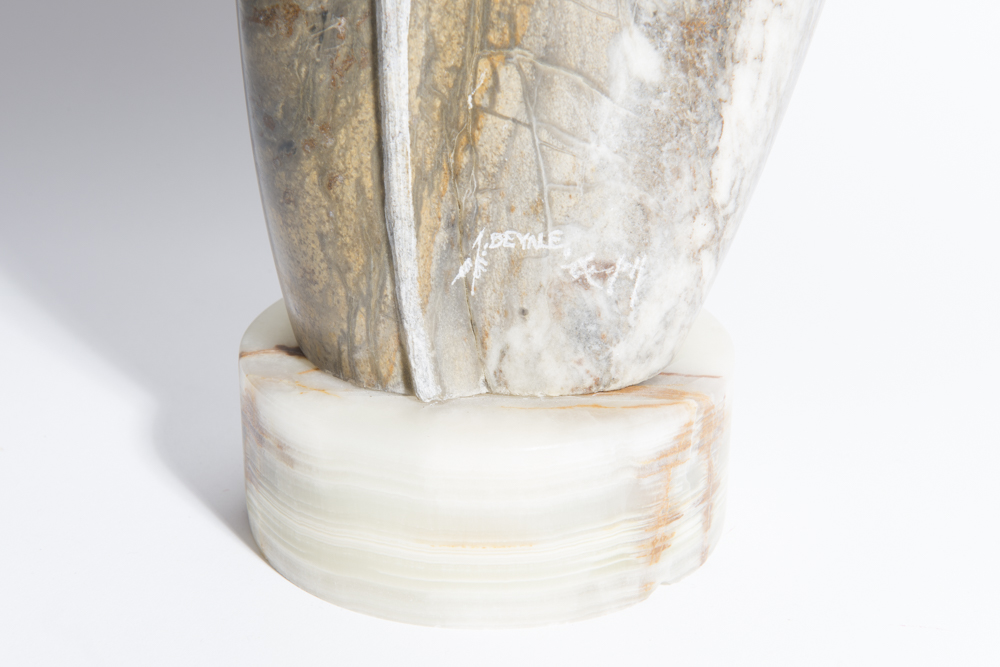 Randall Beyale Alabaster Sculpture of Female Figure