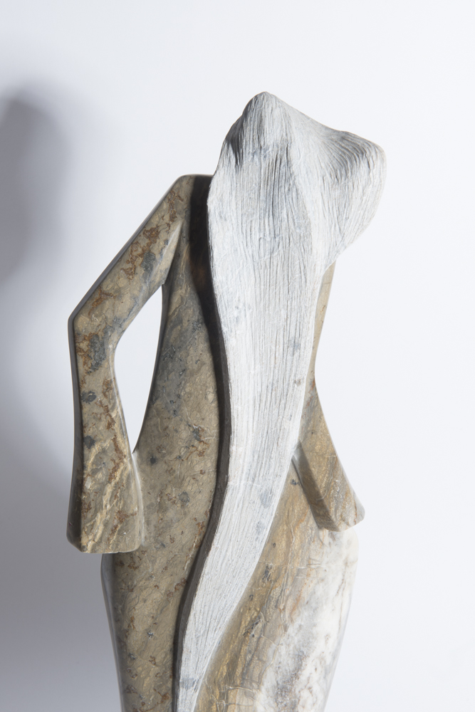 Randall Beyale Alabaster Sculpture of Female Figure