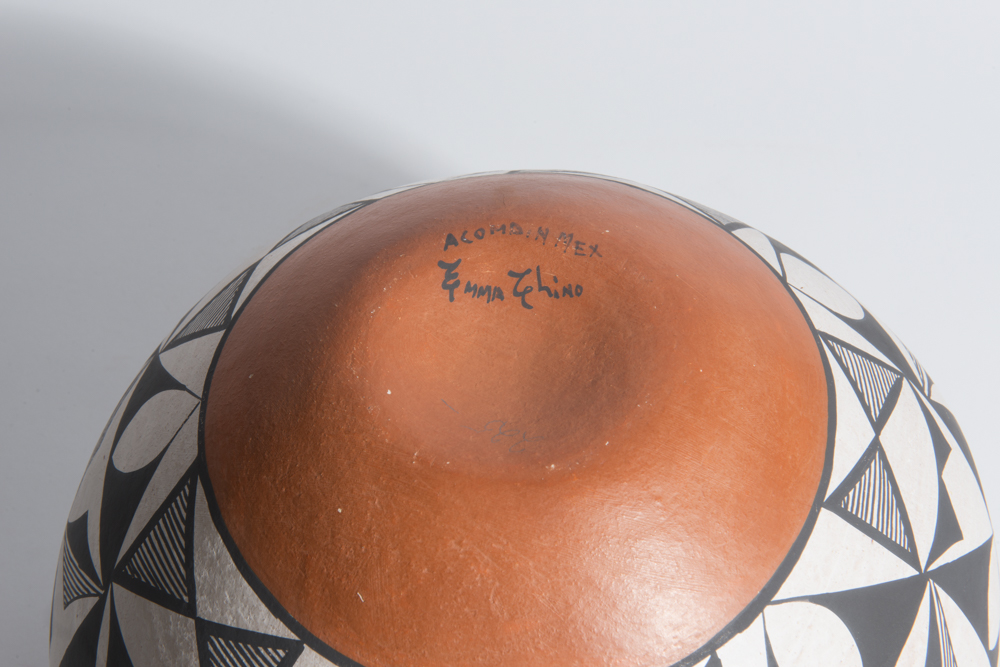 Emma Chino Native American Black and White Bowl