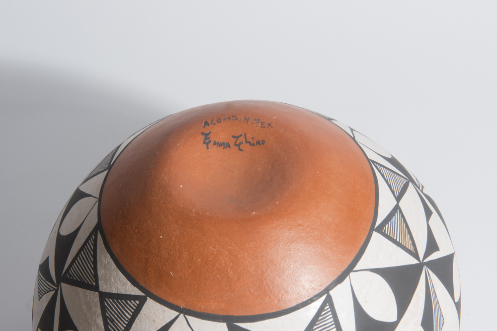 Emma Chino Native American Black and White Bowl