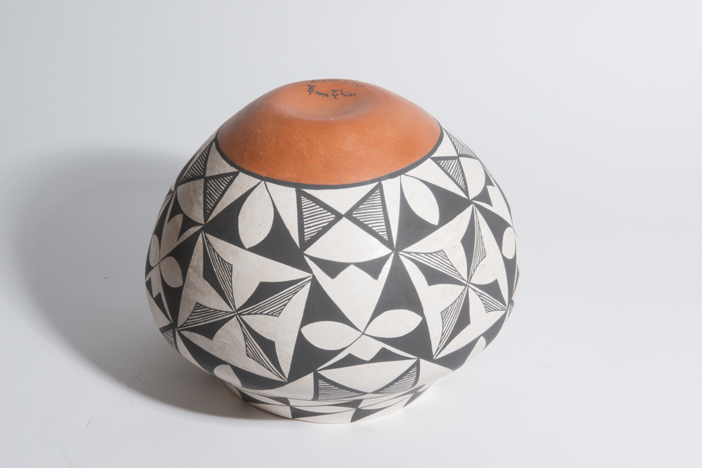 Emma Chino Native American Black and White Bowl