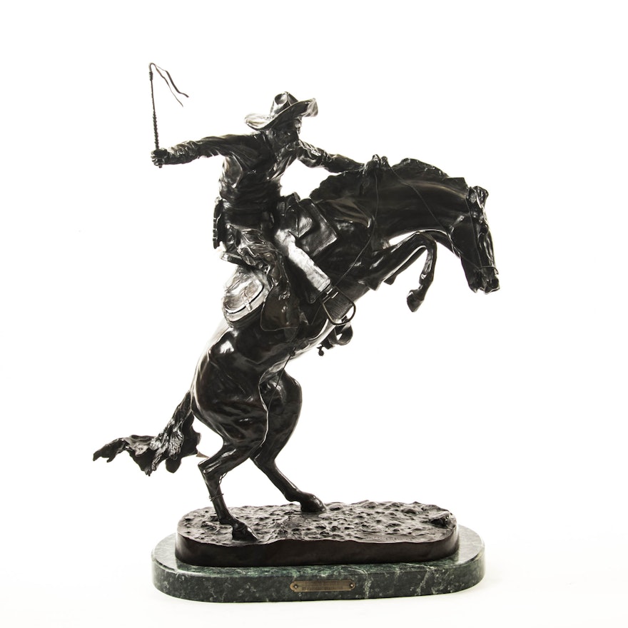 "Bronco Buster"  Bronze Sculpture after Frederic Remington