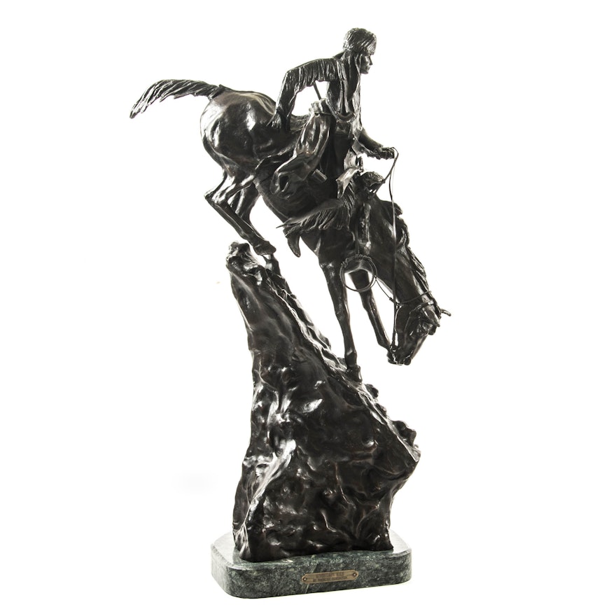 "Mountain Man"  Bronze Sculpture after Frederic Remington