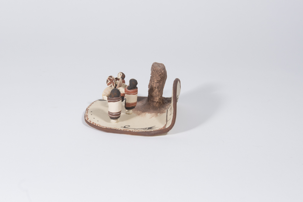 Hopi "Basket Dancers" Clay Sculpture