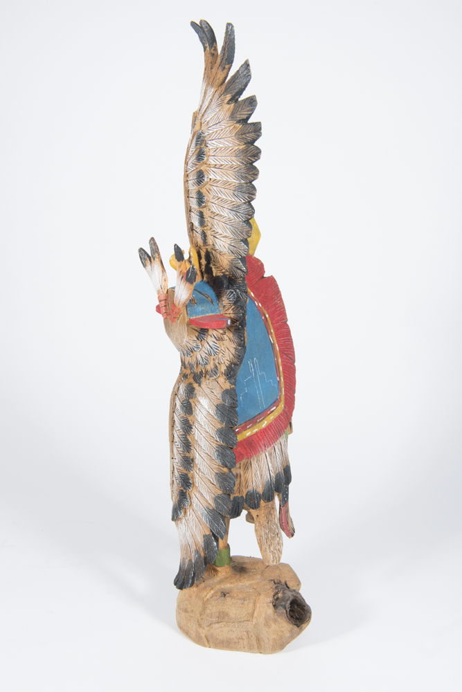 L. Valentine "Dancing Eagleman" Wooden Figure