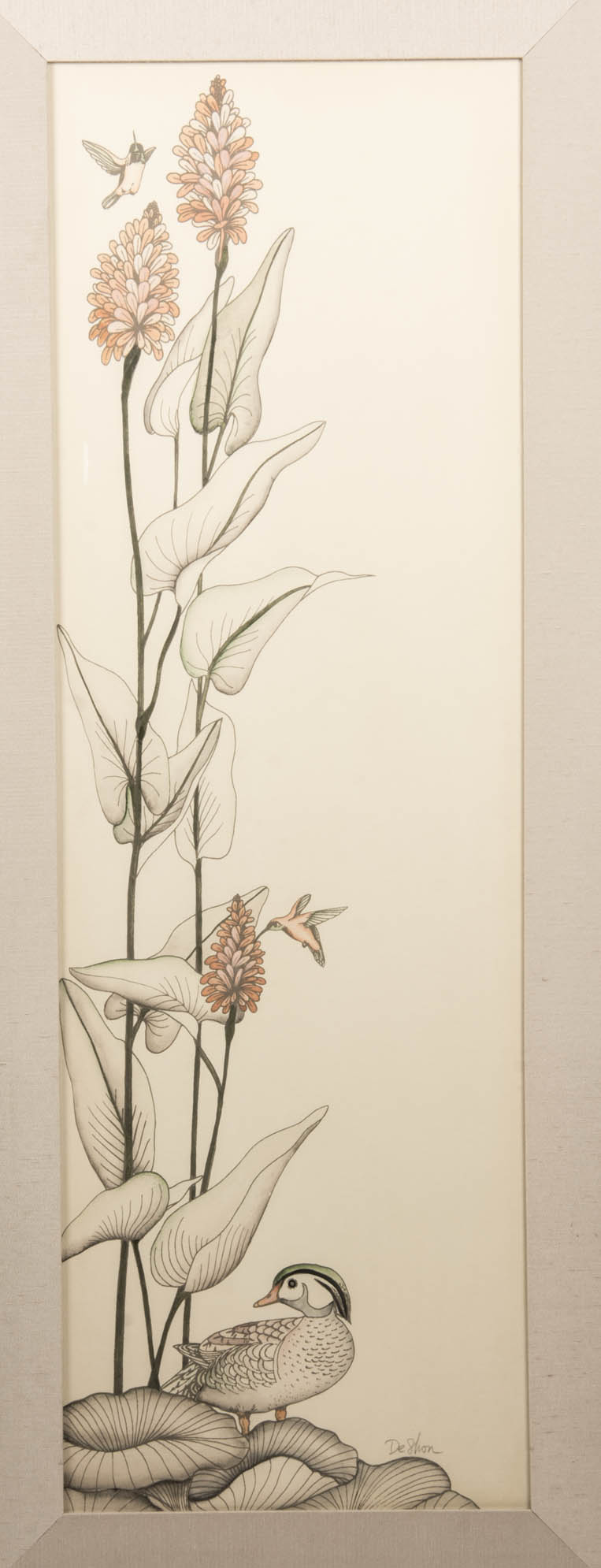 Pair of E. DeShon Douglass Framed Embossed Serigraphs