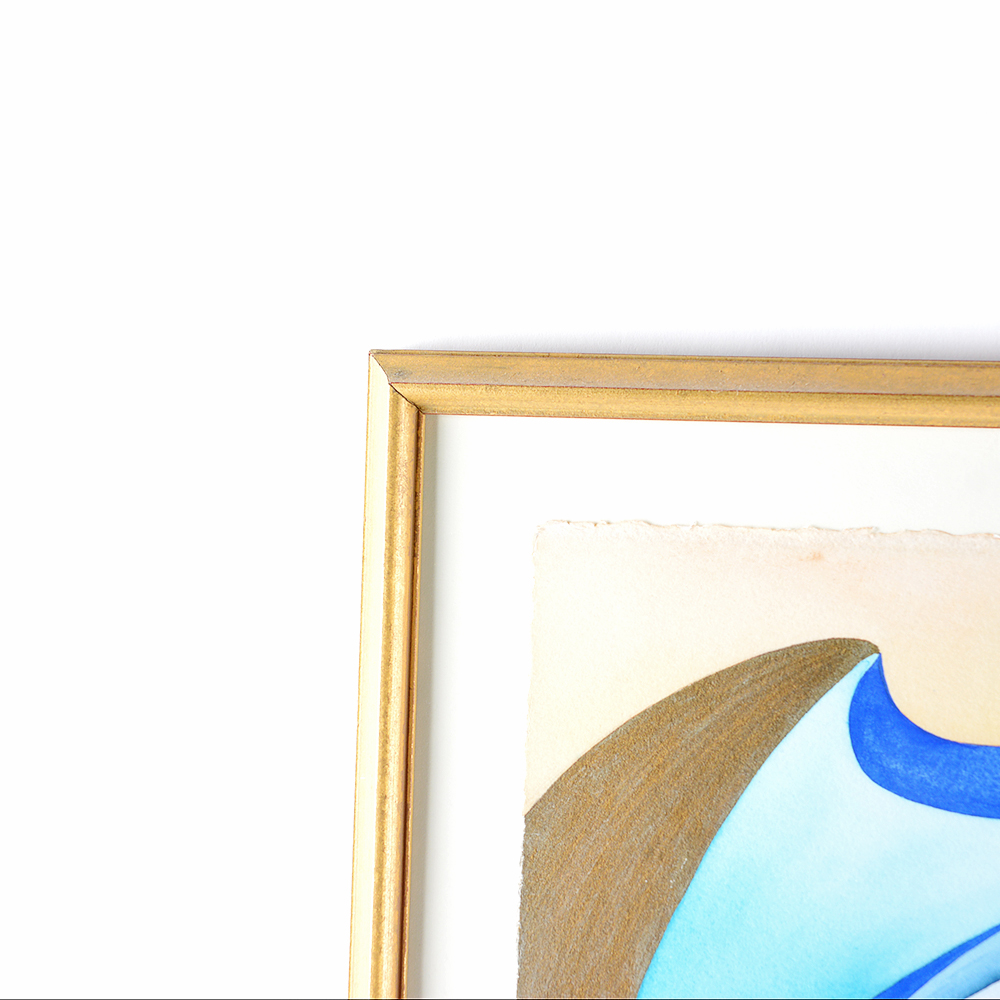 Original Jayne McNay Abstract Watercolor Titled "The Bounding Main"