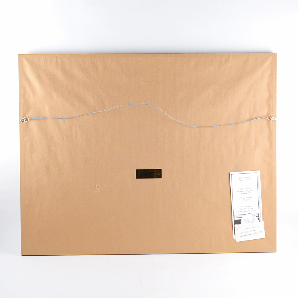 Original Jayne McNay Abstract Watercolor Titled "The Bounding Main"