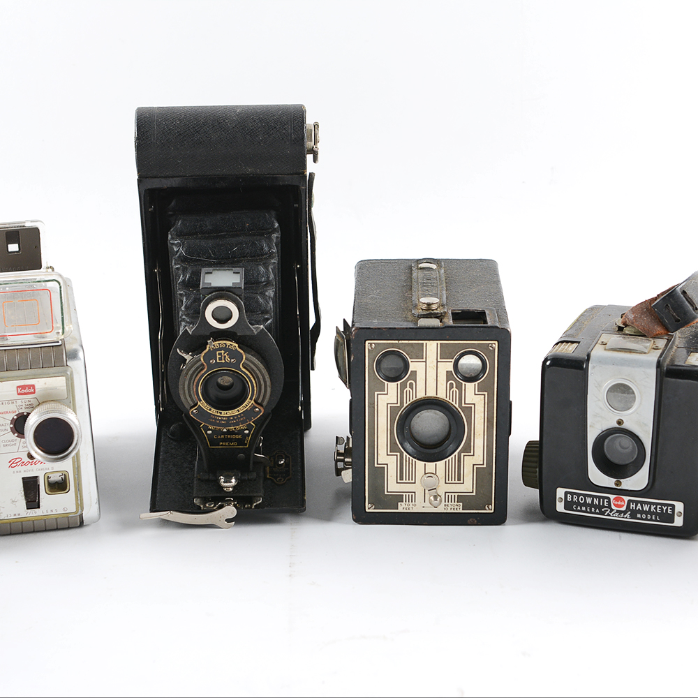 Collection of Vintage Eastman Kodak Cameras