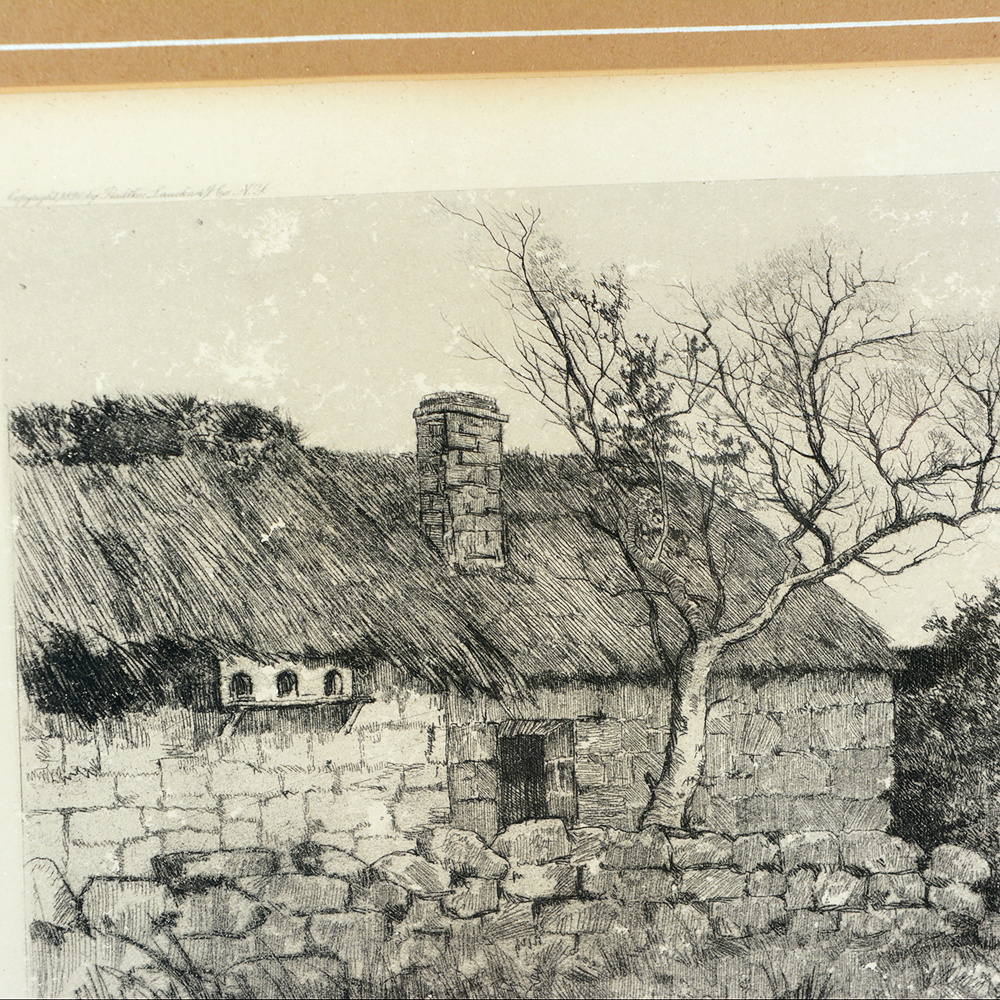 Framed J. Haller Signed Etching