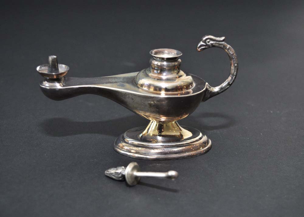 Vintage Sterling Silver Alladin's Oil Lamp