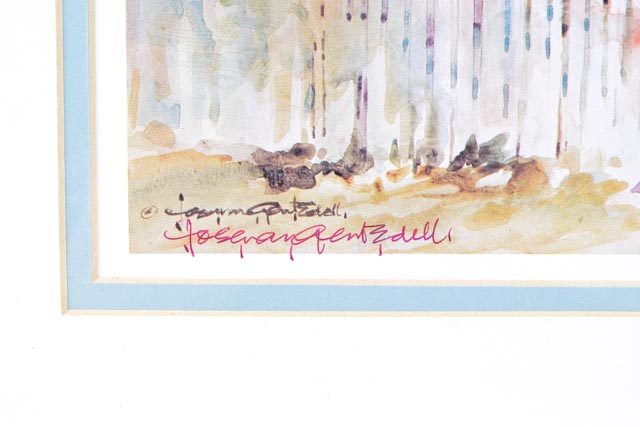 Signed Josie Van Gent Edell "Summerville in Spring" Lithograph