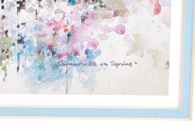 Signed Josie Van Gent Edell "Summerville in Spring" Lithograph