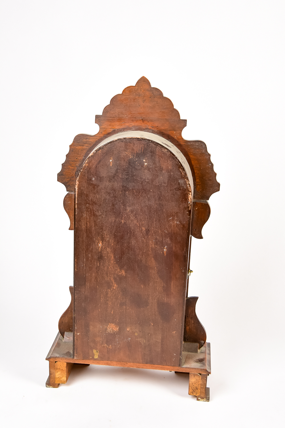 Antique Carved Walnut Mantel Clock