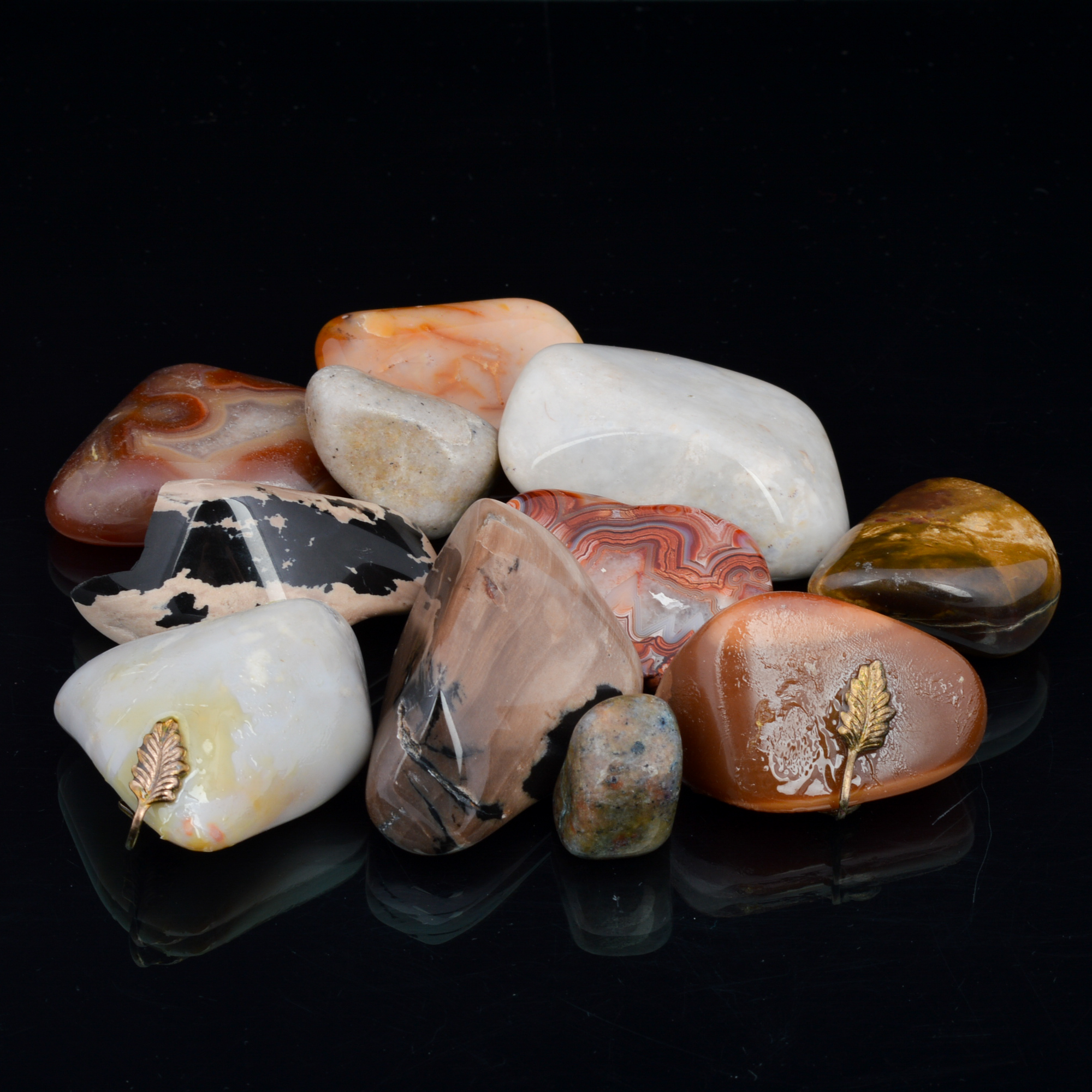 Tumbled and Polished Agate and Quartz Stones