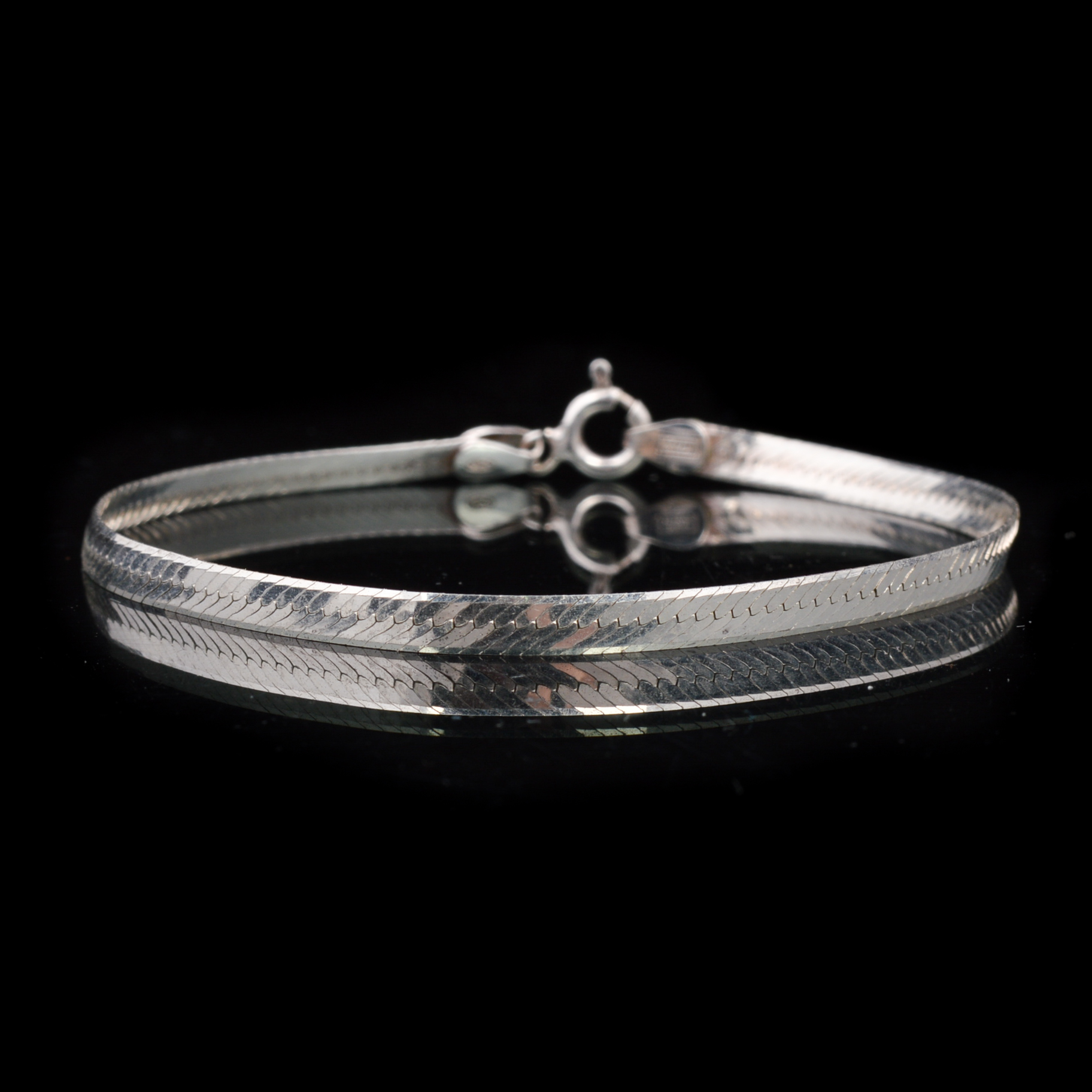 Italian Sterling Herringbone Bracelet