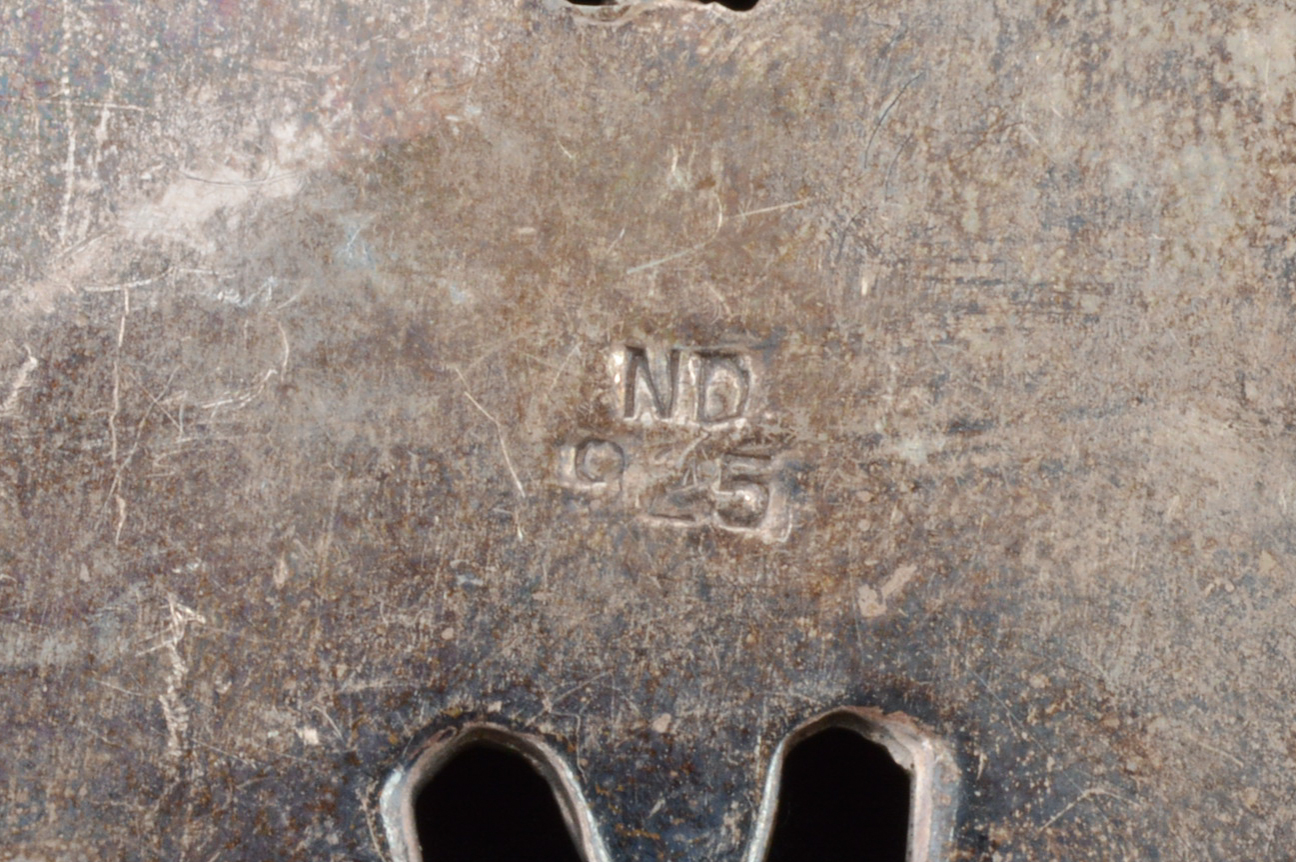 Signed Sterling Butterfly Pendant on Italian Sterling Spiral Chain