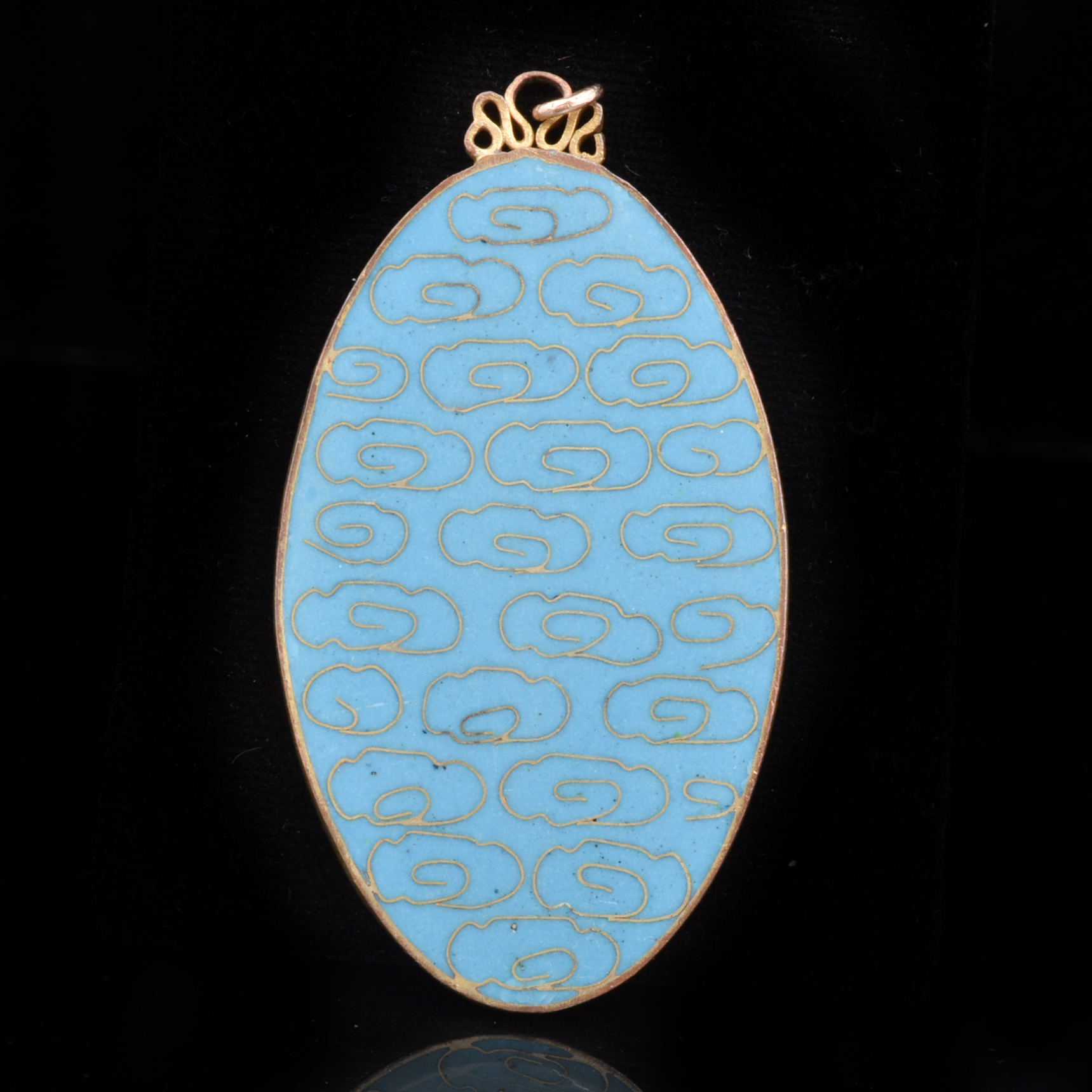 Vintage Cloisonne Pendant and Signed Florenza Cameo Pendant