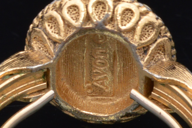 Vintage Avon Onyx and Seed Pearl Jewelry Set