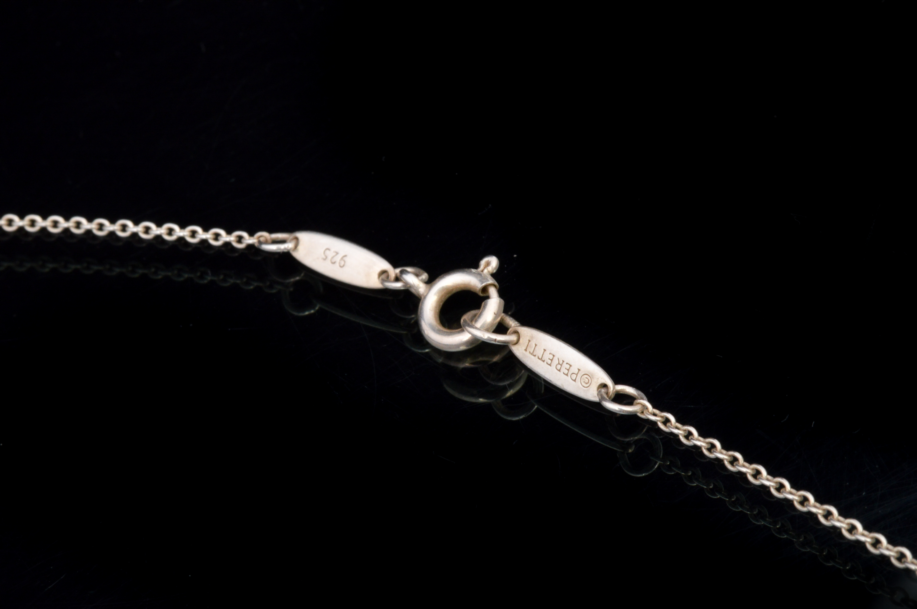 Tiffany & Company Sterling Heart Charm and Necklace