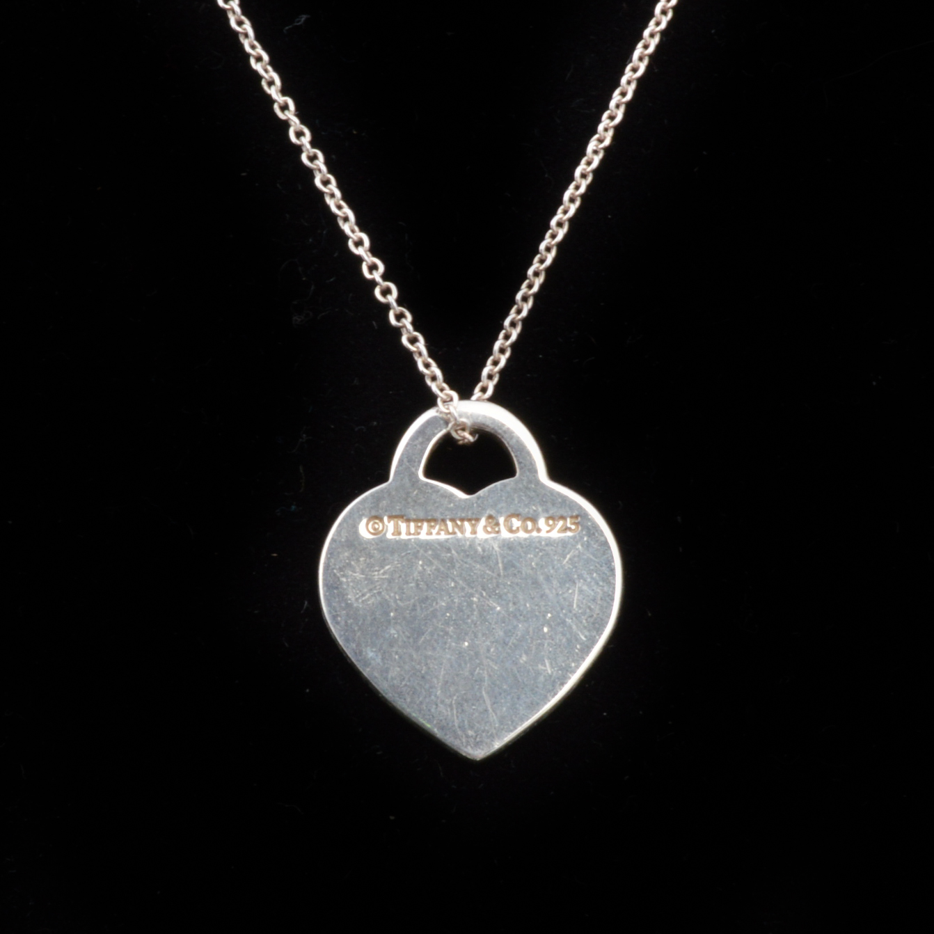 Tiffany & Company Sterling Heart Charm and Necklace