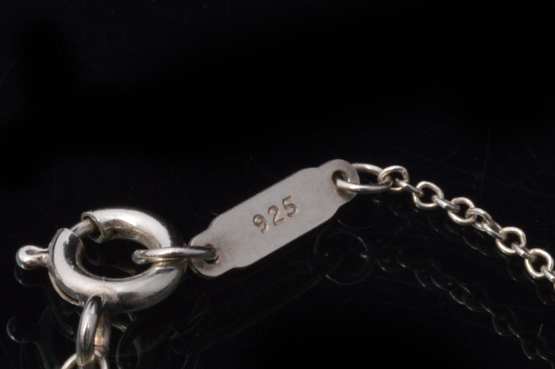 Tiffany & Company Sterling Heart Charm and Necklace