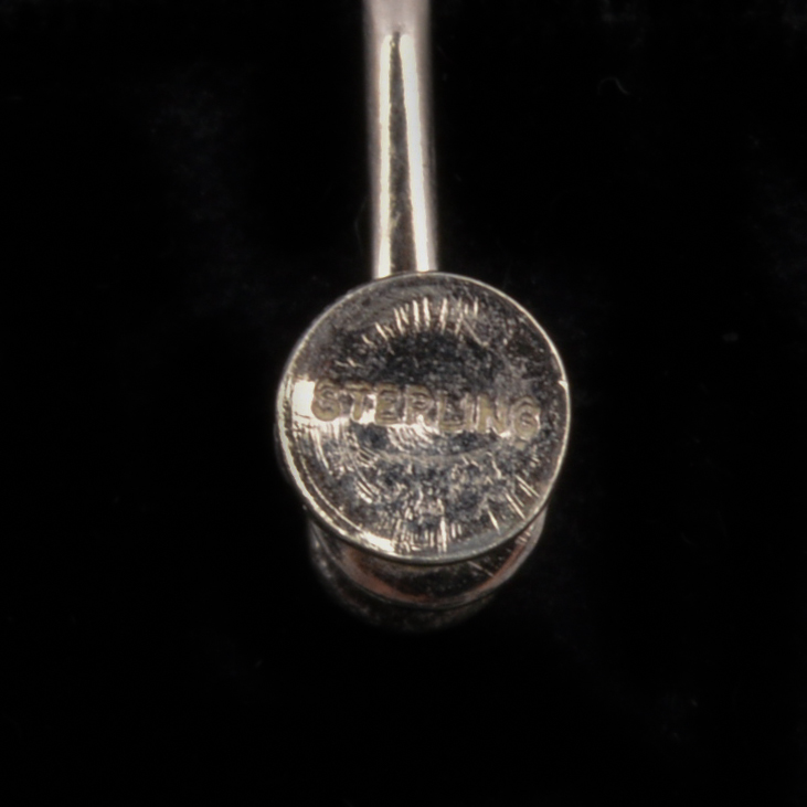 Antique Sterling and Freshwater Button Pearl Earrings