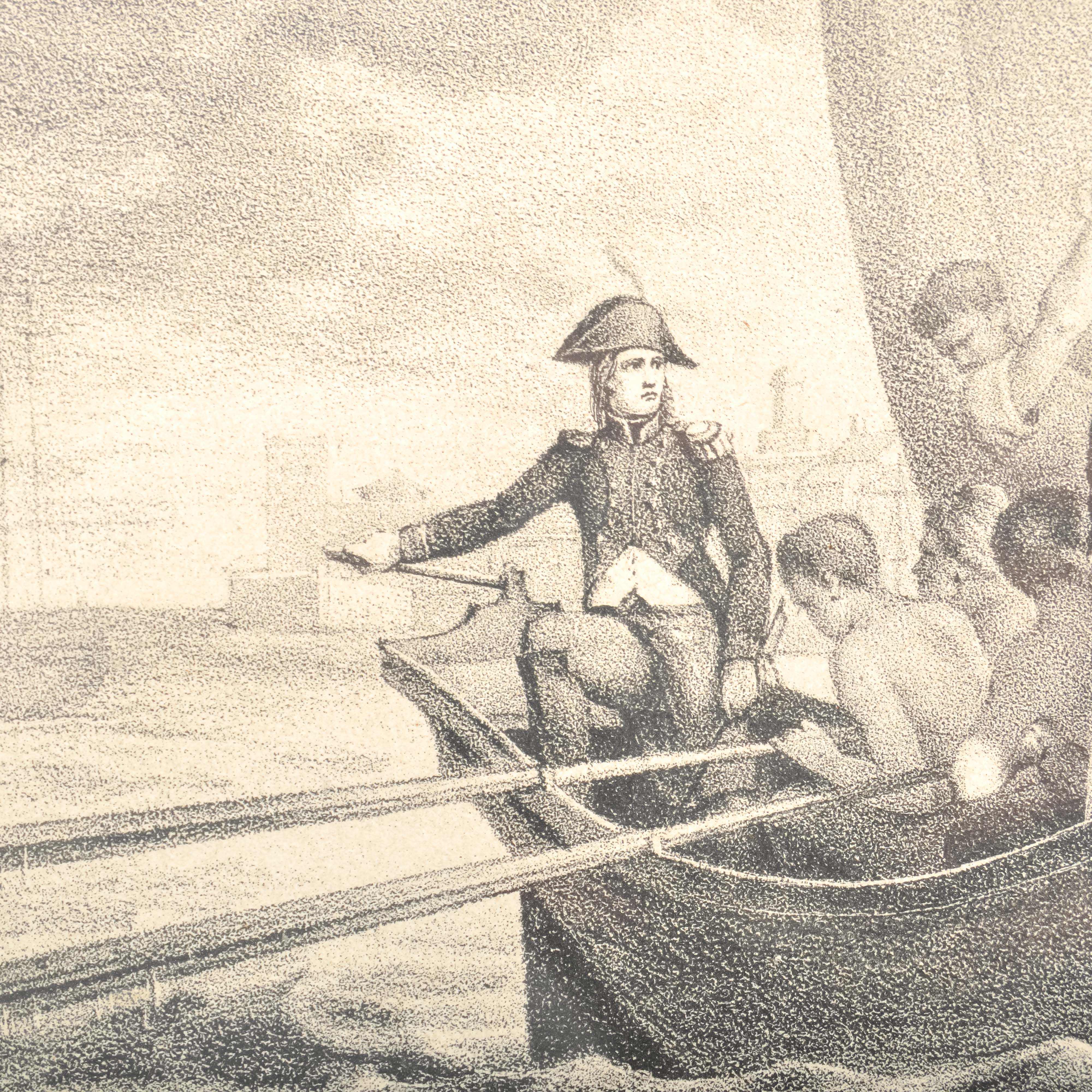 "Arrivée en France" Lithograph