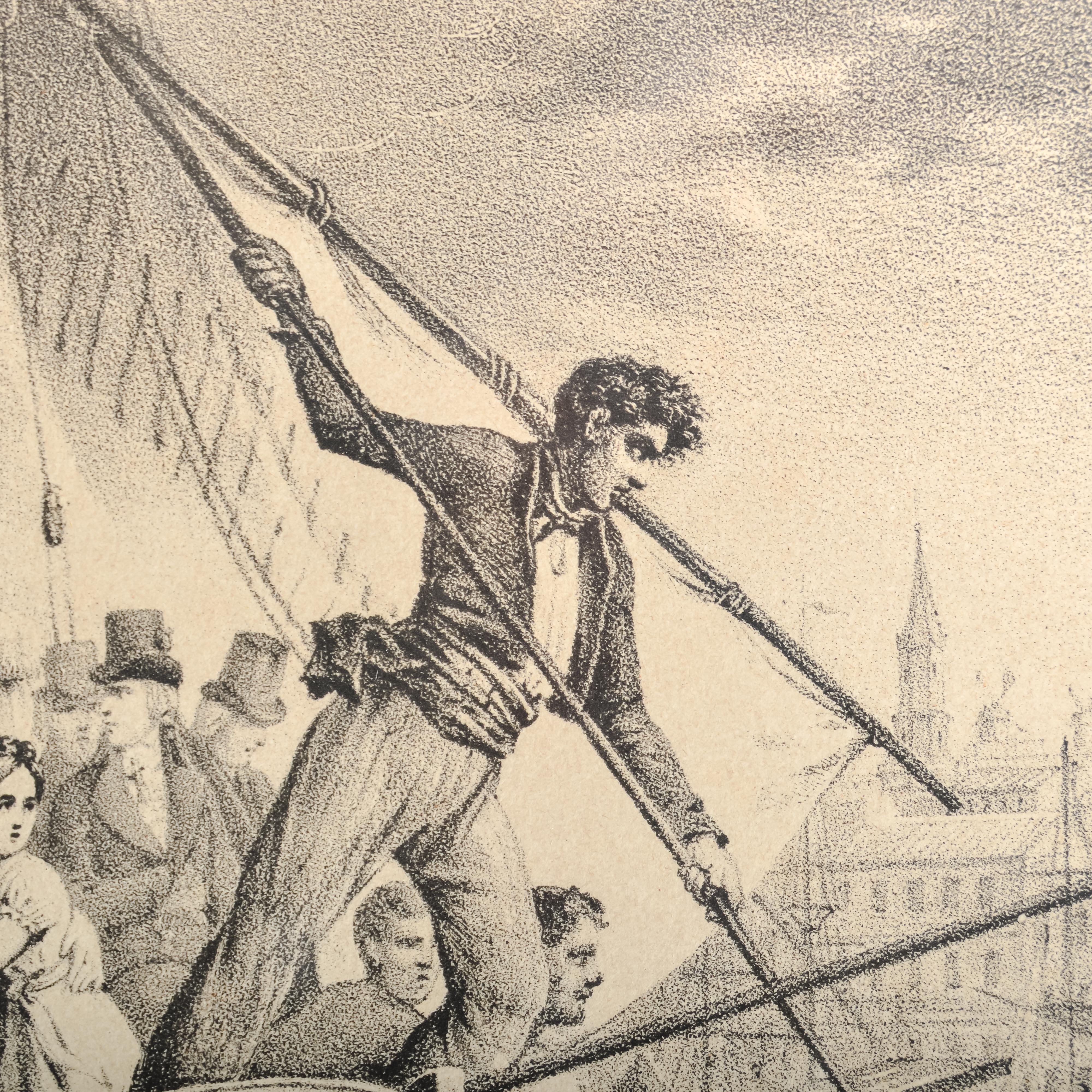 "Arrivée en France" Lithograph