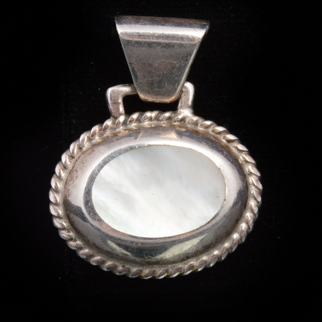 Mother of Pearl and Sodalite Sterling Pendants