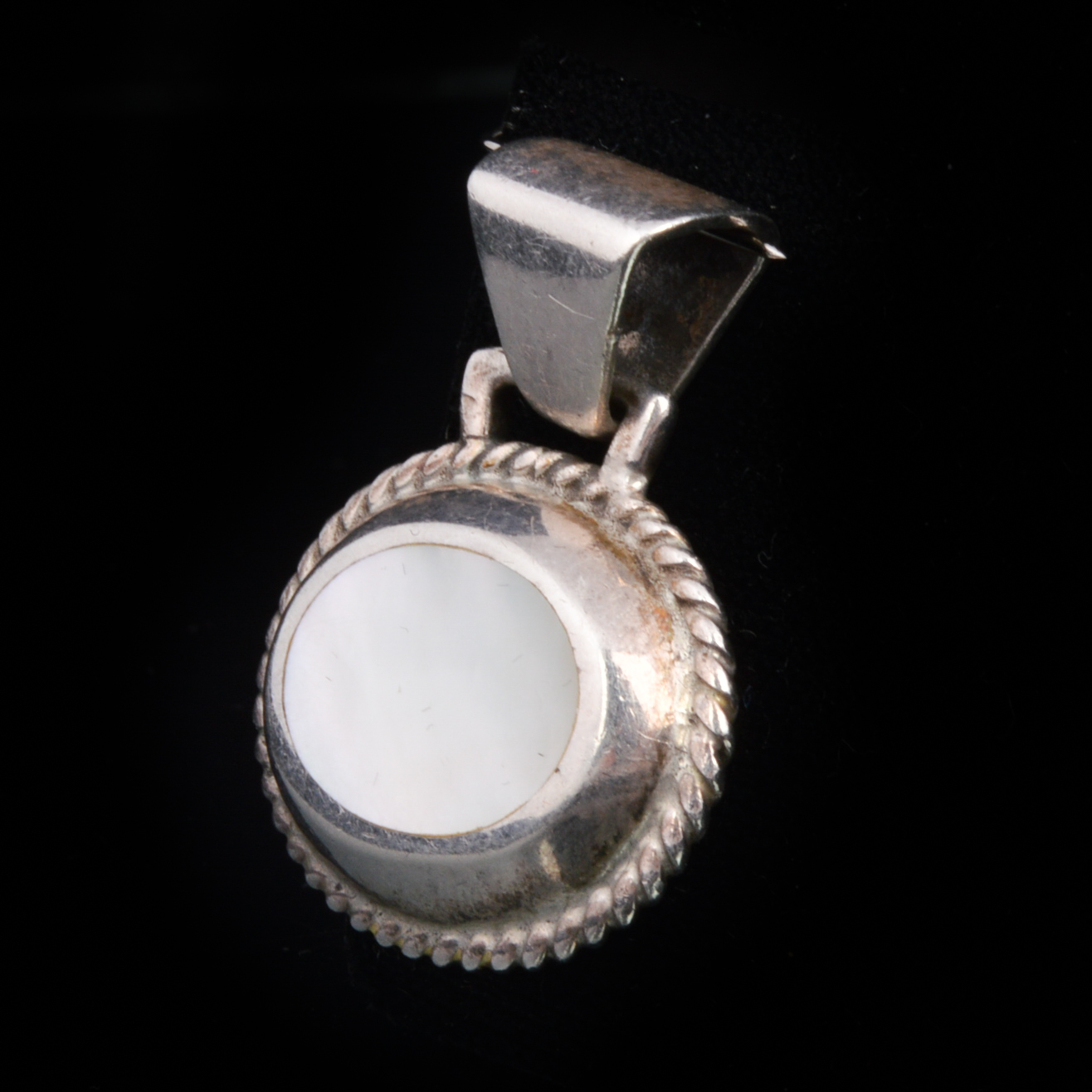 Mother of Pearl and Sodalite Sterling Pendants