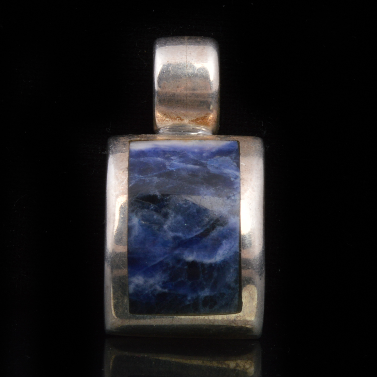 Mother of Pearl and Sodalite Sterling Pendants