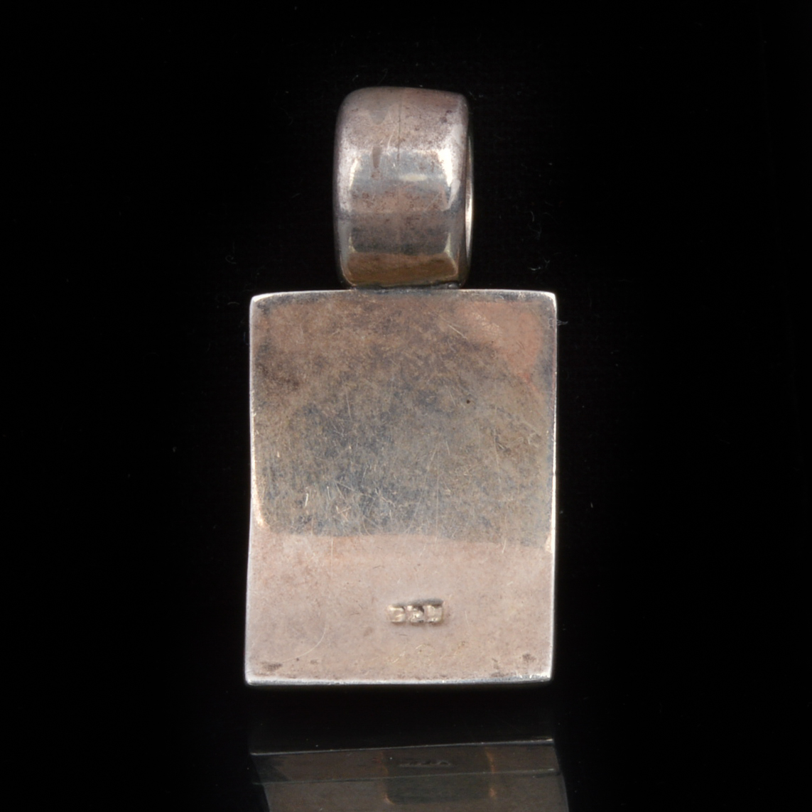 Mother of Pearl and Sodalite Sterling Pendants