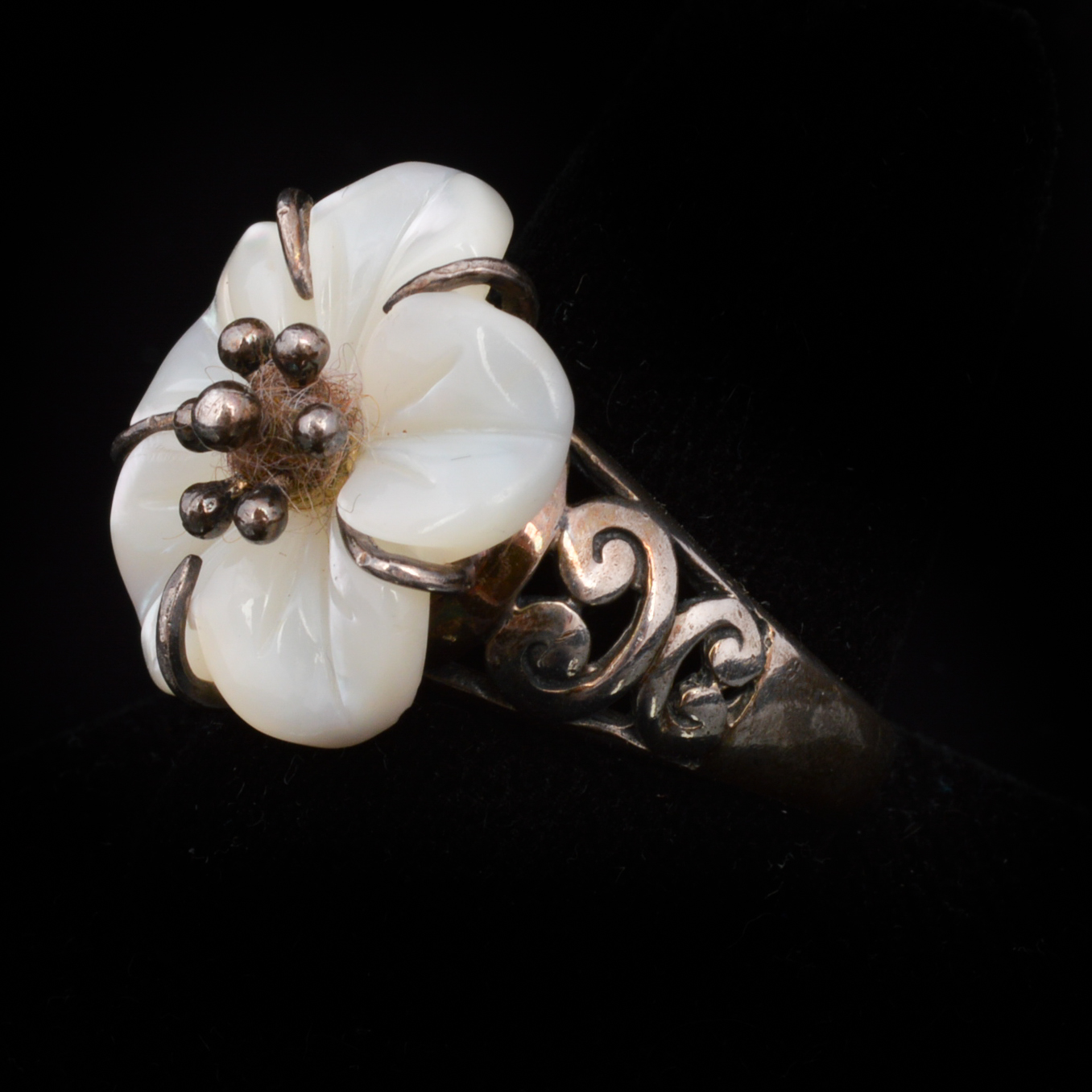 Mother of Pearl and Sterling Rings