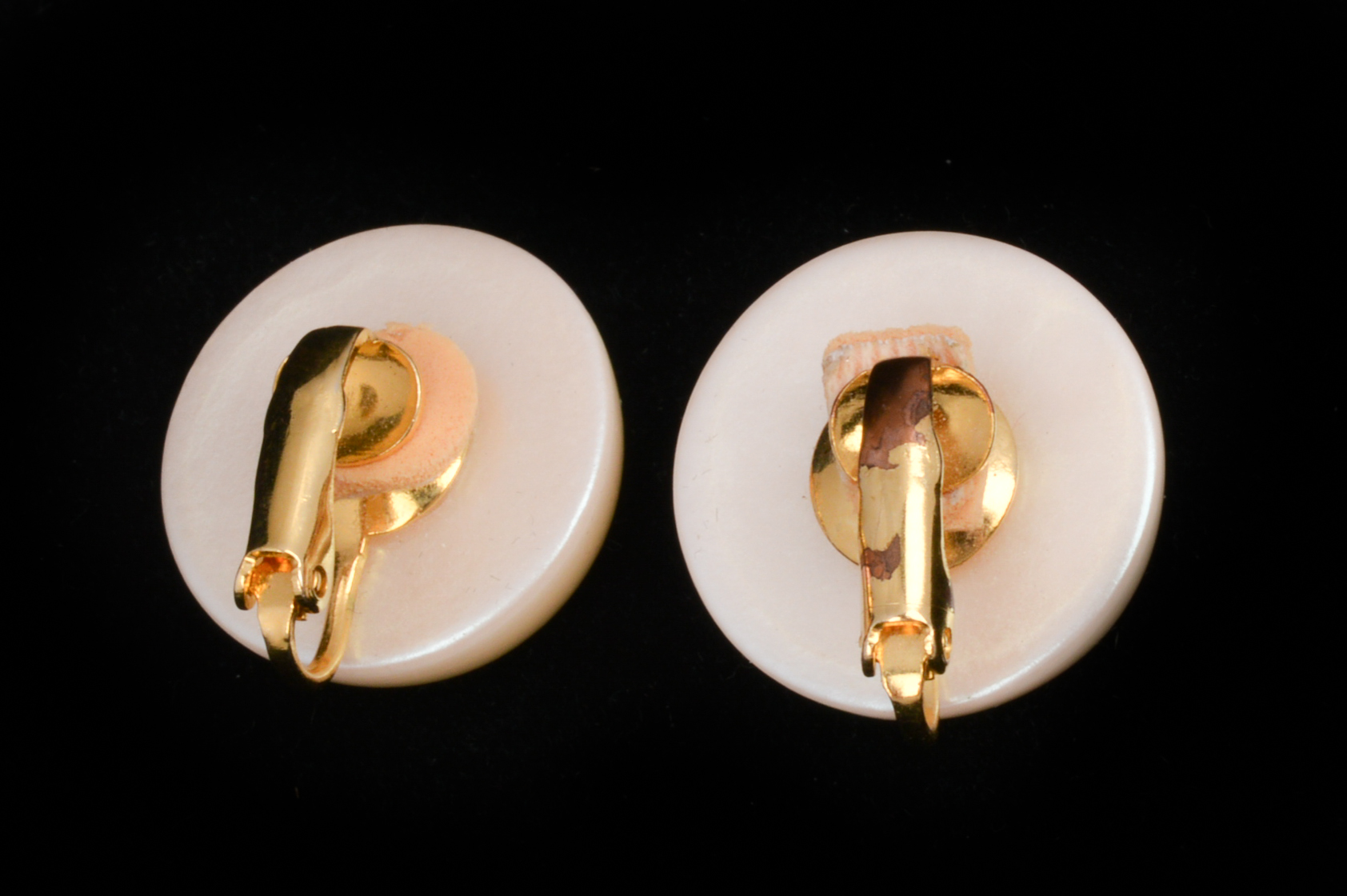 Vintage Faux Pearl Clip Back Earrings