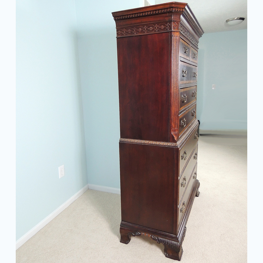 Chippendale Style Highboy Chest of Drawers