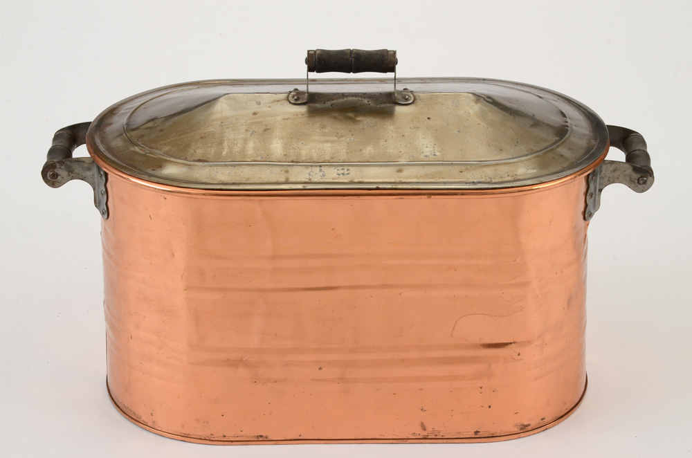 Vintage Copper Tub with Lid