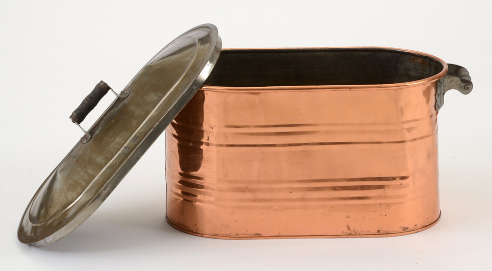 Vintage Copper Tub with Lid