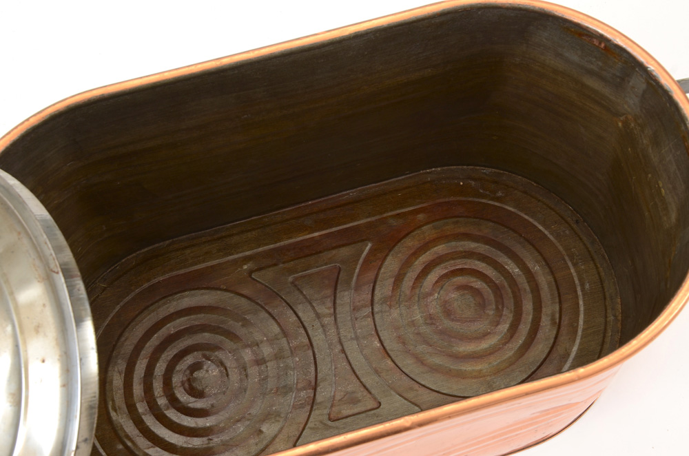 Vintage Copper Tub with Lid