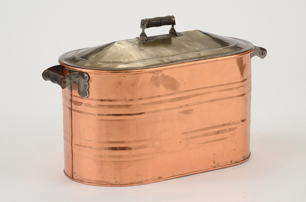Vintage Copper Tub with Lid