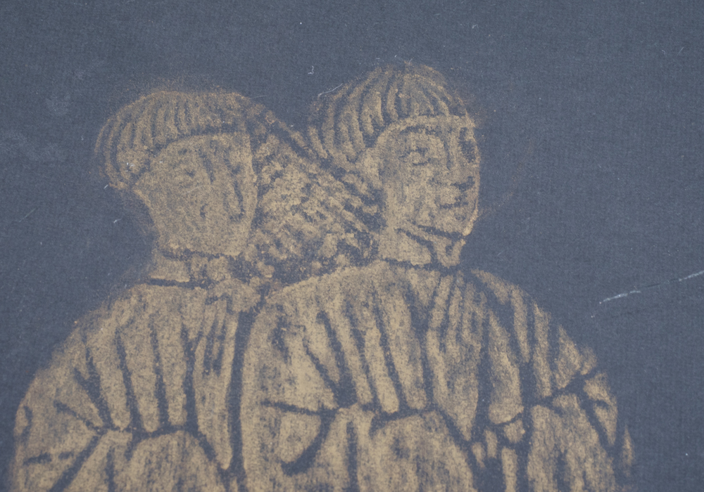 Pair of Handmade Historic Brass Rubbings