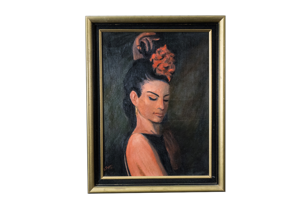Signed Oil Painting of Flamenco Dancer