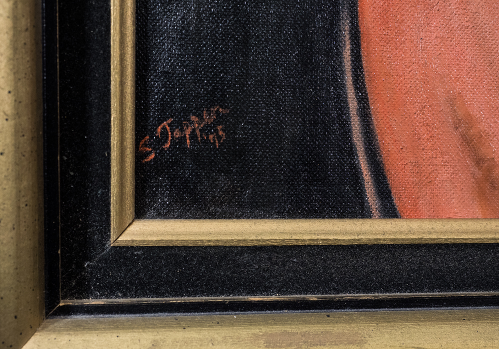 Signed Oil Painting of Flamenco Dancer