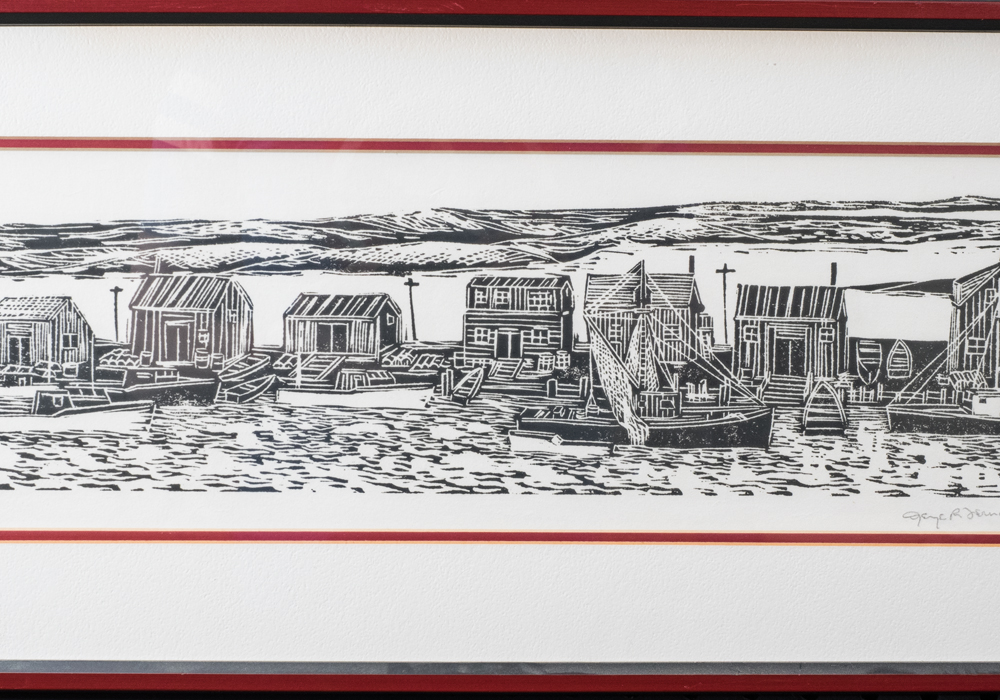Signed Limited Edition Lithograph of Seaside Village