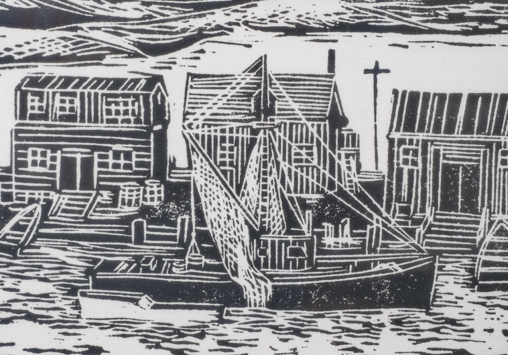 Signed Limited Edition Lithograph of Seaside Village