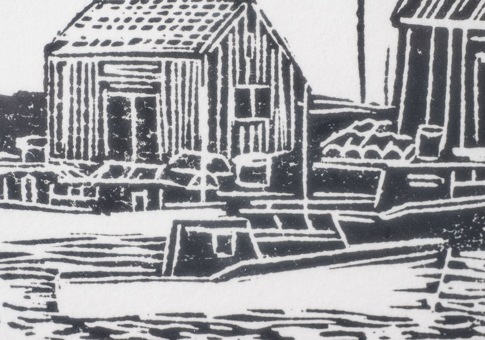 Signed Limited Edition Lithograph of Seaside Village